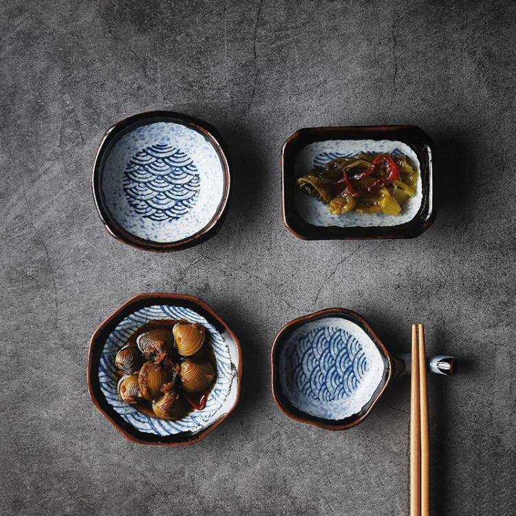 Подсоусник керамический Серия Море, прямоугольный