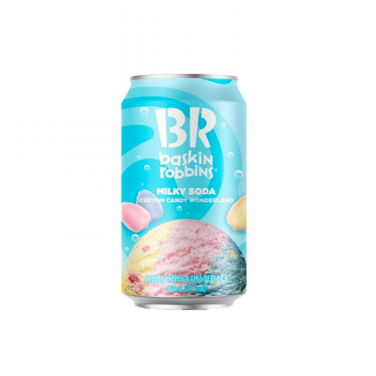 Напиток газированный Baskin Robbins Milky Soda со вкусом фруктового мороженого, 350 мл