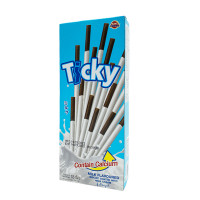 Палочки бисквитные покрытые молочным кремом Ticky, 18 г