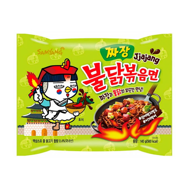 Лапша б\п Samyang с курицей в бобовом соусе Чаджан, 140 гр