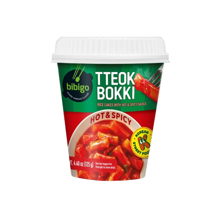 Рисовые палочки Токпокки в остром соусе Bibigo  CJ, стакан 125 г