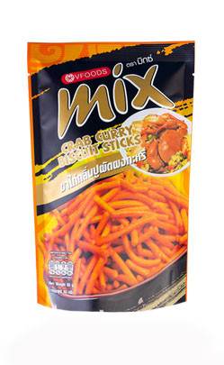 Палочки хрустящие со вкусом карри и краба MIX, 60 гр