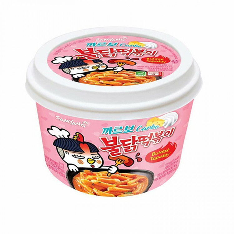 Рисовые палочки Токпокки Булдак Карбо острая курица Samyang, 179 гр