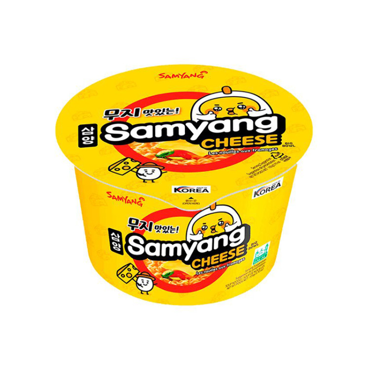 Лапша б\п Samyang Cheese Big Bowl с сыром, 105 гр
