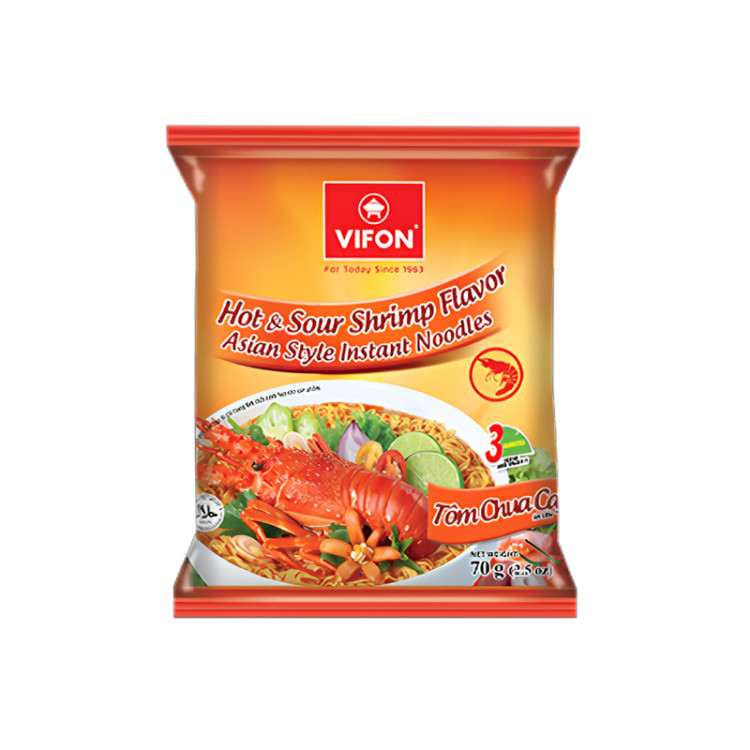 Лапша б\п со вкусом чили и креветки острая VIFON, 70 гр