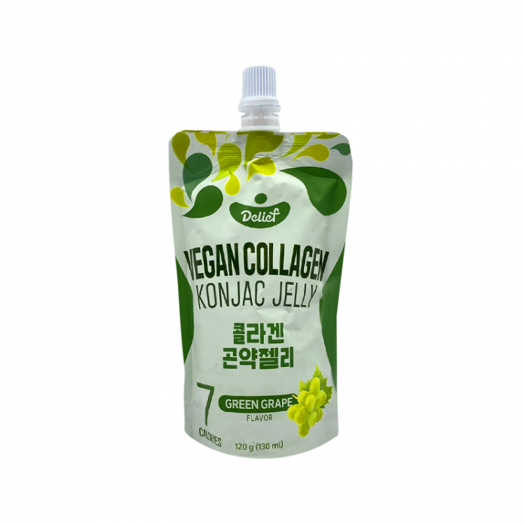 Желе из конняку с коллагеном со вкусом зеленого винограда DELIEF, 120 г