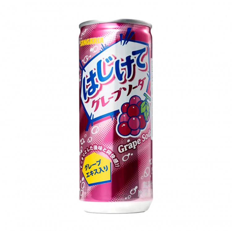 Напиток газированный Сангария со вкусом винограда, 250 мл, ж/б Япония