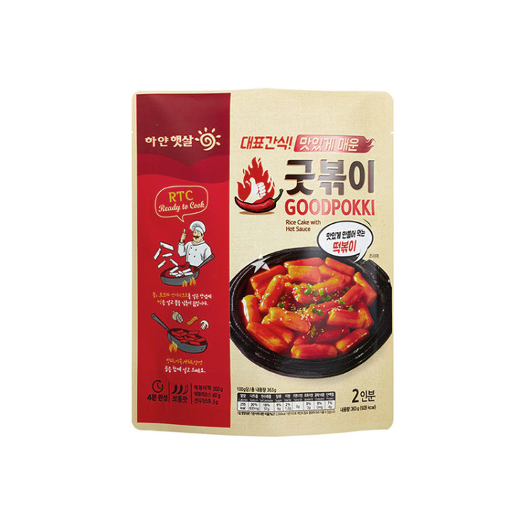Рисовые палочки Токпокки Goodpokki с острым соусом, 363 гр