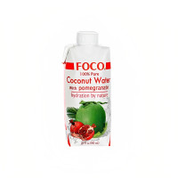 Кокосовая вода Foco 100% с соком граната 330 мл