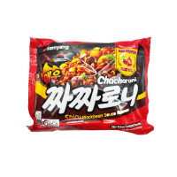 Лапша б\п Samyang Chacharoni Рамен острая в соусе из черных бобов, 140 г