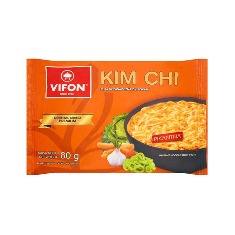 Лапша б\п Кимчи Премиум VIFON, 80 гр