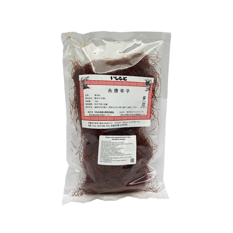 Перец чили красный (нити), 100 г, ISHIMOTO, Япония